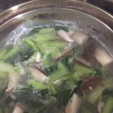 小松菜と椎茸の味噌汁